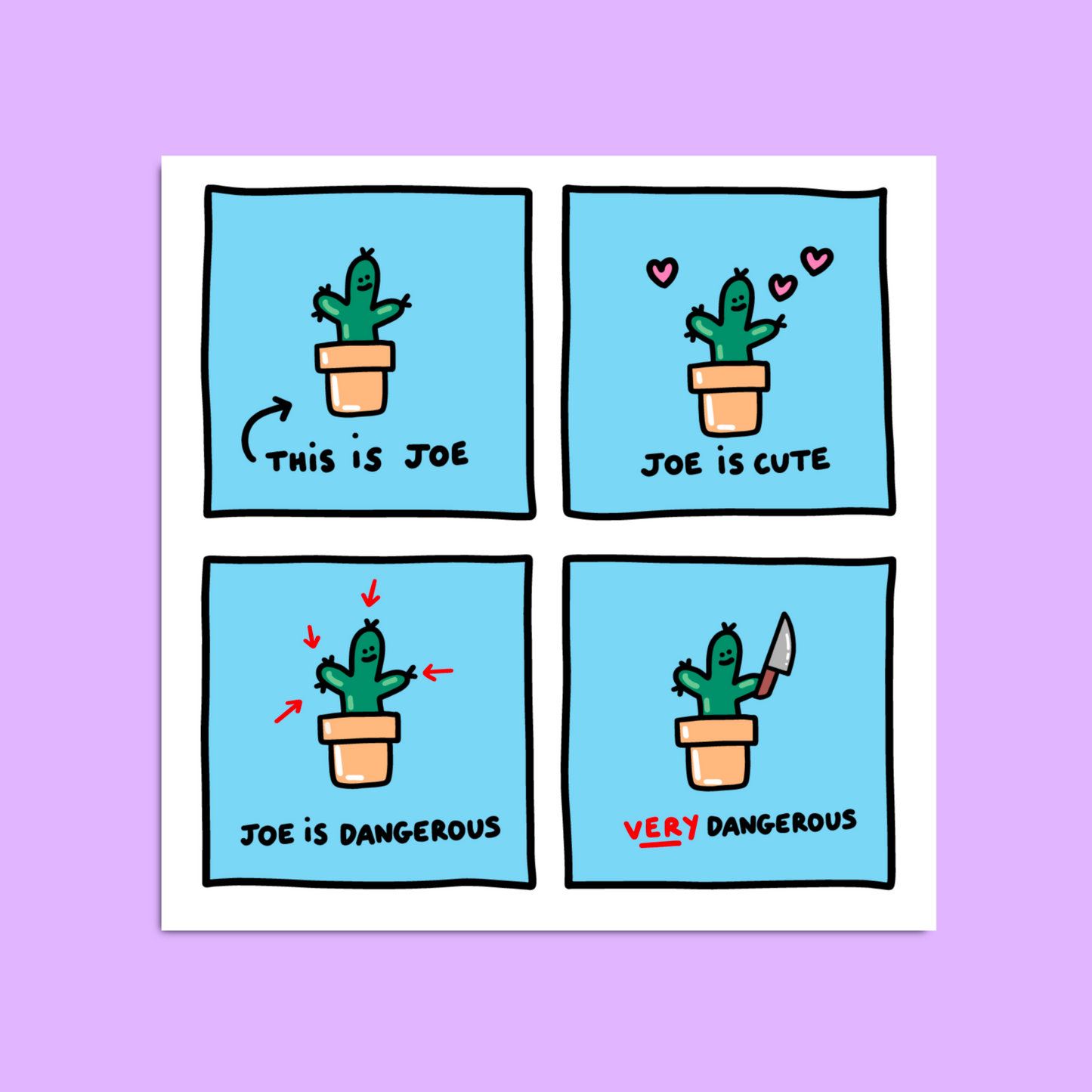 Joe the cactus postcard