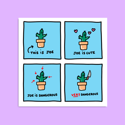 Joe the cactus postcard