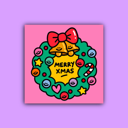 Christmas wreath card 크리스마스 리스 엽서