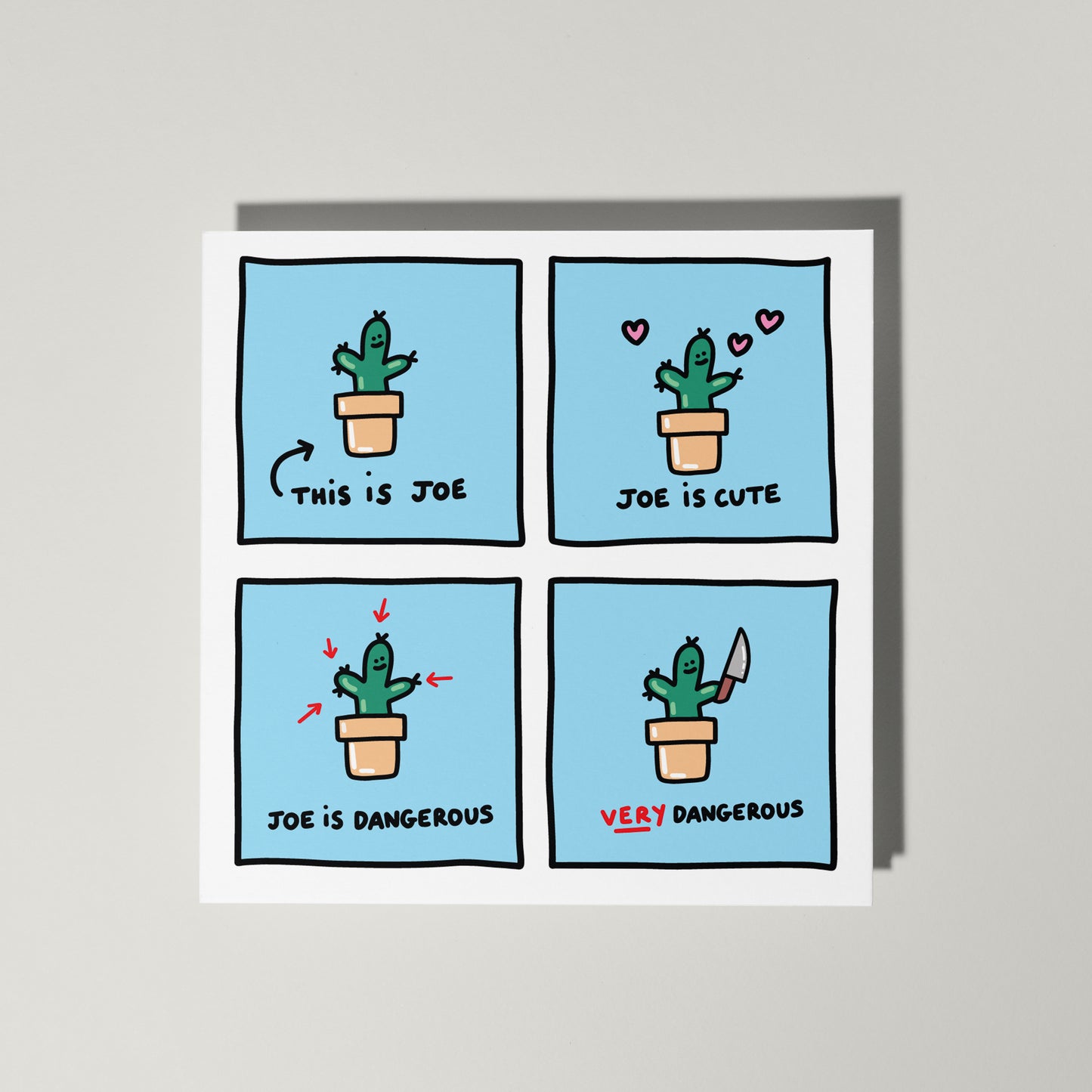 Joe the cactus postcard